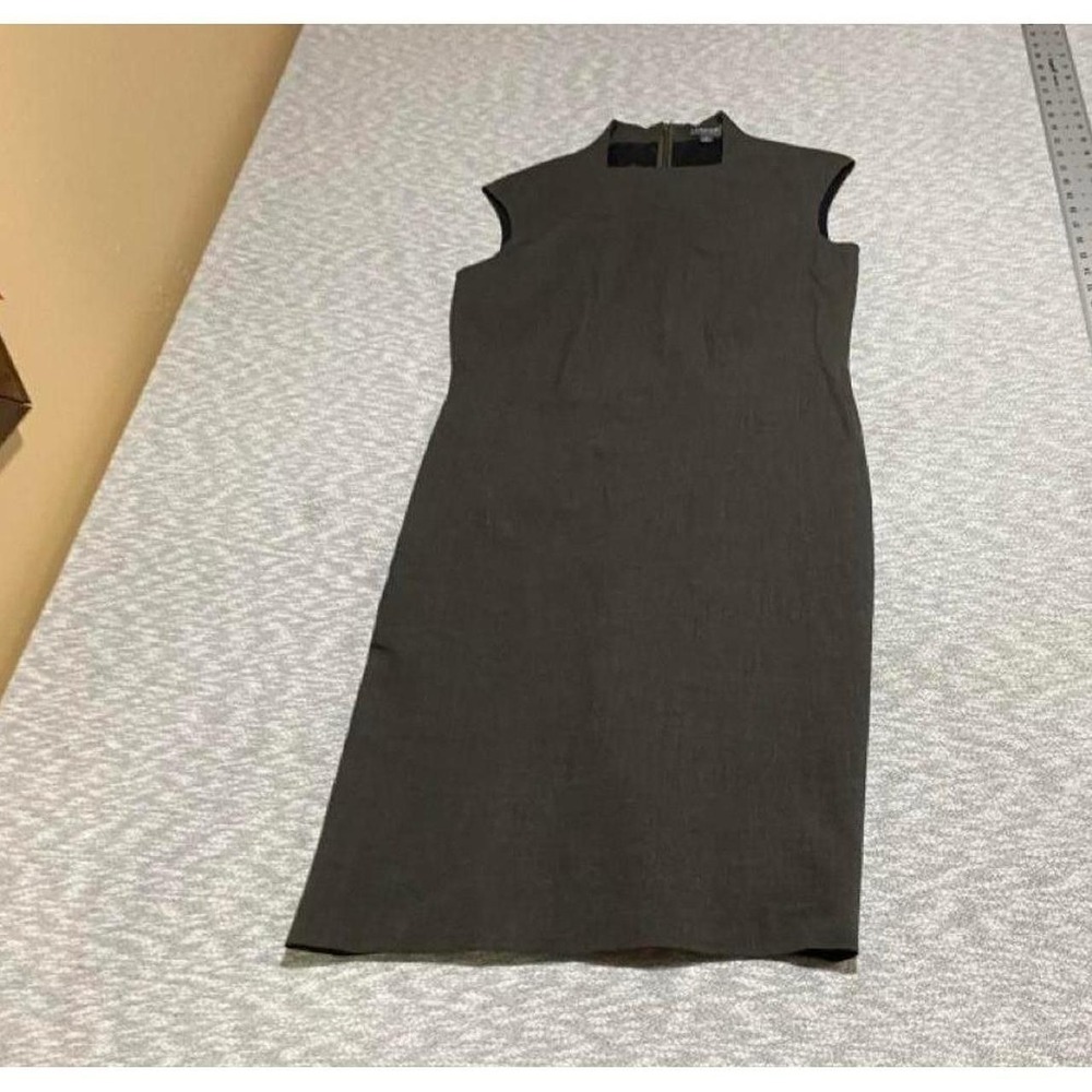 Classiques Entier gray dress knee length back zipper closure women 4. SKU-B750